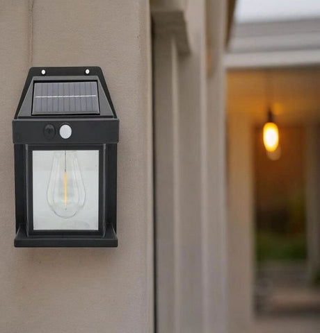 888 Solar Tungsten Filament Lamp – Outdoor Intelligent Induction Wall Lamp For Courtyard, Garden, Villa Lighting, And Night Light