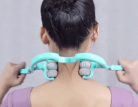 6 Wheel Pressure Point Neck Massager Relieve Neck, Back And Shoulder Pain (random Color)