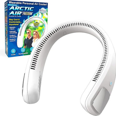 Neck Fan – Wearable Air Cooler & Purifier – Arctic Air Freedom – 3-speed Neck Cooler, Small Fan For Outdoor & Indoor Use, Usb-rechargeable Fan ( Random Color )
