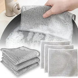 10 Dish Washing Cleaning Cloth | Metal Wire Dish Cleaning Cloth | Durable, Scratch-Free Scrubbing for Kitchen Surfaces