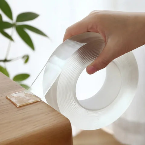 Nano Tape | 3M Double-Sided Transparent Tape | Reusable, Washable & Traceless Gel Grip for Home & Office