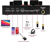 V10 Bm-800 Podcast Condenser Microphone Set With Live Sound Card (black)