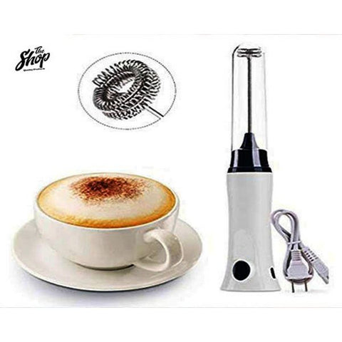 White Electric Rechargeable Coffee Beater – Versatile Milk, Mixing Machine ,juice, Coffee, And Egg Foamer, Ideal For Kitchen Accessories. Portable And Lightweight, Perfect For Cappuccino, Latte, Baking, And Smoothies.