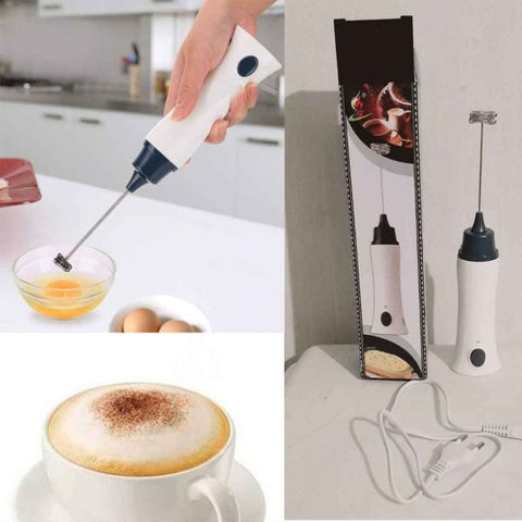 White Electric Rechargeable Coffee Beater – Versatile Milk, Mixing Machine ,juice, Coffee, And Egg Foamer, Ideal For Kitchen Accessories. Portable And Lightweight, Perfect For Cappuccino, Latte, Baking, And Smoothies.