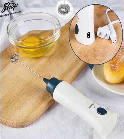 White Electric Rechargeable Coffee Beater – Versatile Milk, Mixing Machine ,juice, Coffee, And Egg Foamer, Ideal For Kitchen Accessories. Portable And Lightweight, Perfect For Cappuccino, Latte, Baking, And Smoothies.